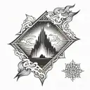 aurora borealis  tattoo design idea