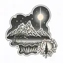 Aurora borealis cookie tattoo design idea