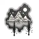 Aurora borealis cookie tattoo design idea