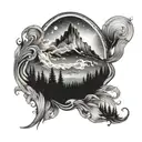 Aurora borealis  tattoo design idea