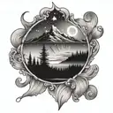 Aurora borealis  tattoo design idea