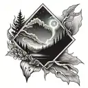 Aurora borealis  tattoo design idea