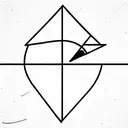3 triangles and a dot tattoo design idea