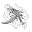reptiles o insectos tattoo design idea