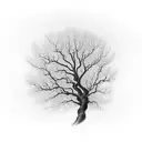 ash tree roots tattoo design idea