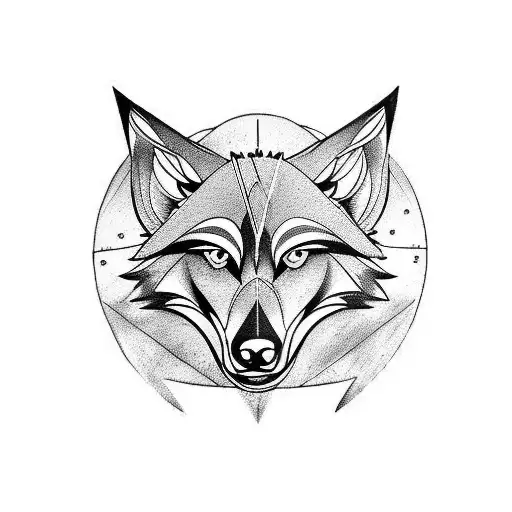 Wolf arrow tattoo design idea