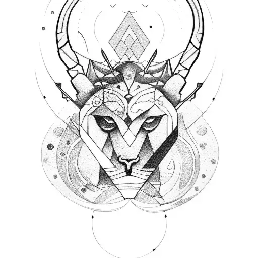 leo and Sagittarius  tattoo design idea