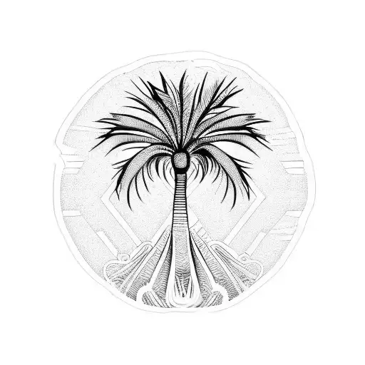 Palm Tree tattoo design idea