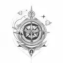 I want a tattoo to make my full arm, with roses, sea compass, anchor, swallows and coordinates  tattoo design idea