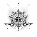 I want a tattoo to make my full arm, with roses, sea compass, anchor, swallows and coordinates  tattoo design idea