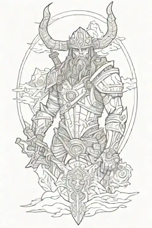 skyrim, world of warcraft and mincraft  tattoo design idea
