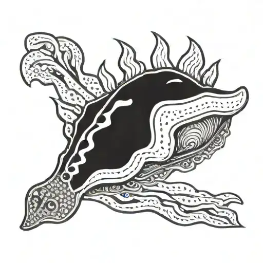 Nudibranch sea slug tattoo design idea
