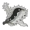 Nudibranch sea slug tattoo design idea