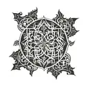 traditional arabic patterns with space for a word  tattoo design idea