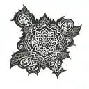traditional arabic patterns with space for a word  tattoo design idea