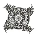 traditional arabic patterns with space for a word  tattoo design idea