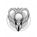 flamingo tattoo design idea