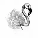 flamingo tattoo design idea