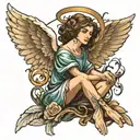 biblical accurate angel tattoo design idea