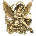 biblical accurate angel tattoo design idea