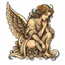 biblical accurate angel tattoo design idea