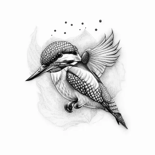 kingfisher tattoo design idea