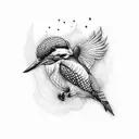 kingfisher tattoo design idea