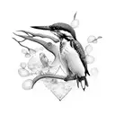 kingfisher tattoo design idea