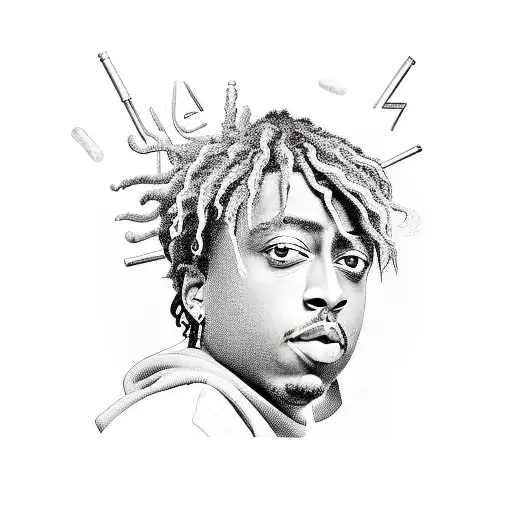 Juice Wrld 999 tattoo design idea