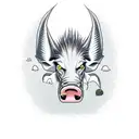 razorback cartoon 90's nostalgia tattoo design idea