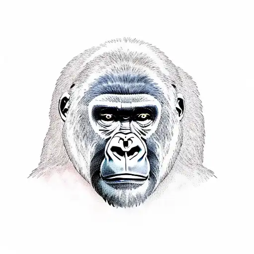 Gorilla tattoo design idea