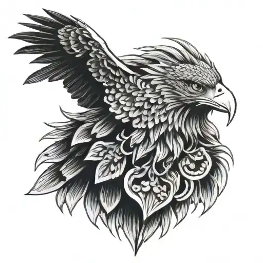 eagle wolf ataturk tattoo design idea