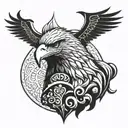 eagle wolf ataturk tattoo design idea