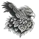 eagle wolf ataturk tattoo design idea