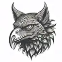 eagle wolf ataturk tattoo design idea