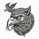 eagle wolf ataturk tattoo design idea