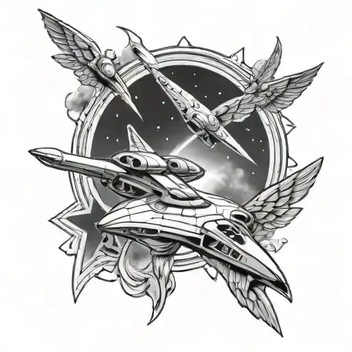 star trek memorial tattoo for dad  with angel flying  tattoo design idea