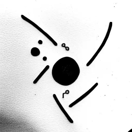 A minimalist tattoo representing my daily ADHD struggles. Depict my scatterbrain tattoo design idea