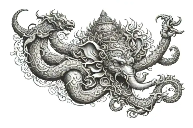 samundra manthan tattoo tattoo design idea