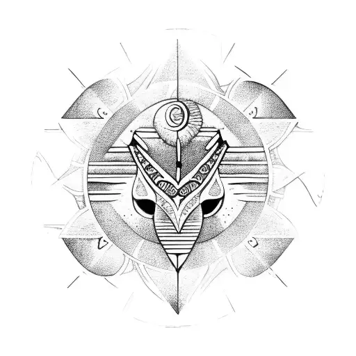 Pisces, Khmer, Triangle tattoo design idea