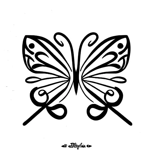 three little butterflies tattoo design idea