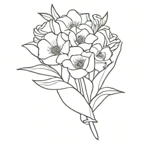 created a tattoo of a bouquet of flowers wrapped in a New York newspaper tattoo design idea