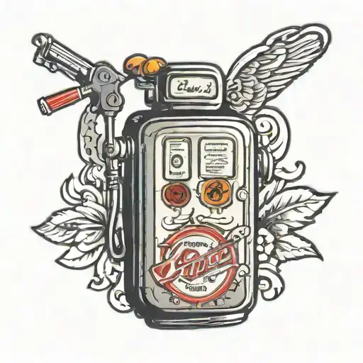 Gas Pump tattoo design idea