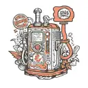 Gas Pump tattoo design idea