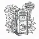 Gas Pump tattoo design idea