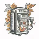 Gas Pump tattoo design idea