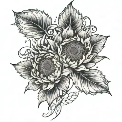 sunflower    Riané 2019/03/27 Anjé 2020/10/09 tattoo design idea