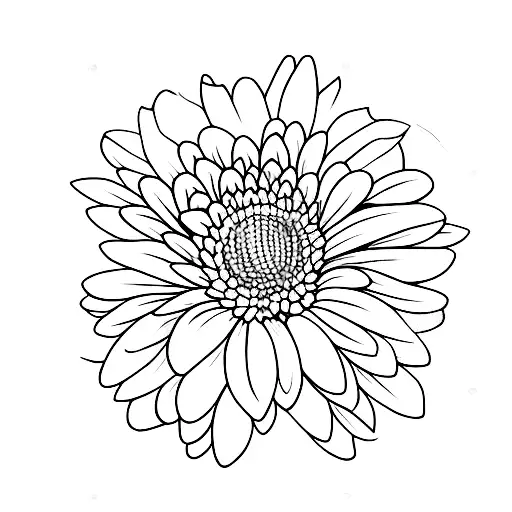 Gerbera  tattoo design idea