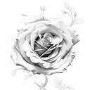 rose and gerbera tattoo design idea