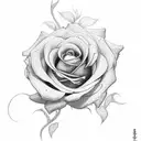 rose and gerbera tattoo design idea